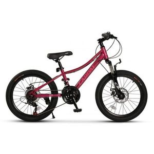 Bicicleta pentru copii 7-10 ani Carpat Polestar C20261A FucsiaRoz, 21 viteze, frane pe disc, roti 20 inch, cabluri integrate imagine
