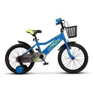 Bicicleta pentru copii 5-7 ani Rich R1805A AlbastruVerde 18 inch imagine