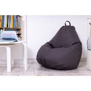 Fotoliu puf Bean bag gri XXL cu husa interioara imagine