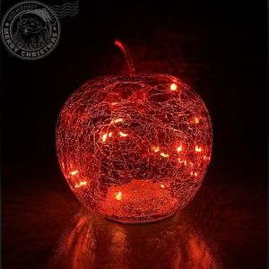 Mar decorativ rosu cu 20 led-uri 16 cm imagine