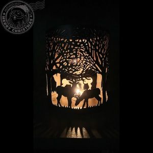 Suport perforat pentru lumanare mare 17 cm imagine