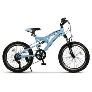 Bicicleta pentru copii MTB-FS Carpat Alpin C20279A AlbastruAlbNegru, 20 inch, schimbatoare Shimano, frane V-brake imagine