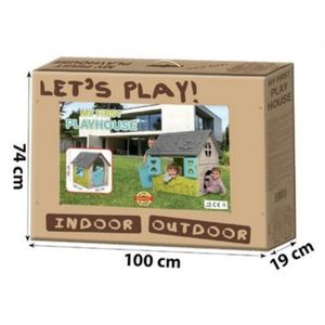 Casuta de joaca bej Dohany pentru copii 106x98x90 cm imagine