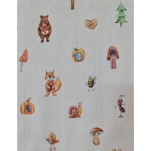 Set 4 lavete din muselina 40x40 cm Kreis Design Animale imagine