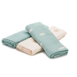 Set 3 scutece din muselina Fillikid Dots din bambus si bumbac 75x75 cm imagine