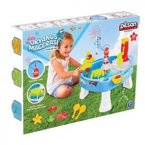 Set de joaca masuta cu apa nisip Pilsan Ocean Adventure, 25 piese imagine