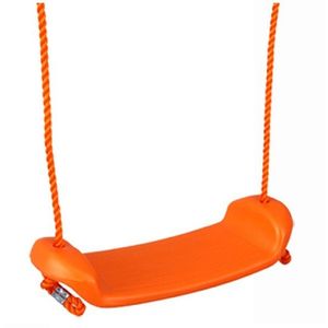 Leagan suspendat pentru copii Pilsan Orange, sezut plastic rezistent, corzi reglabile cu carabine metalice, sarcina 35 kg imagine