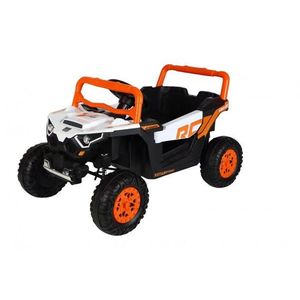 Masinuta electrica pentru copii Can Am Xotar Orange cu licenta, telecomanda 2.4G, acumulator 12V4.5Ah, scaun piele, deschidere usi, slow start, lumini LED, panou multimedia cu usb imagine
