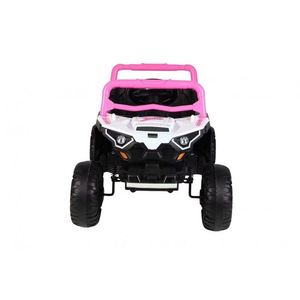Masinuta electrica pentru copii Can Am Xotar Pink cu licenta, telecomanda 2.4G, acumulator 12V4.5Ah, scaun piele, deschidere usi, slow start, lumini LED, panou multimedia cu usb imagine