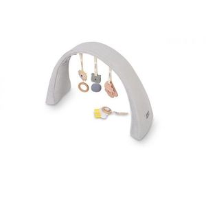 Baby nest modular cu arcada de jucarii si aparat de sunete 4in1 gri Sleepee imagine