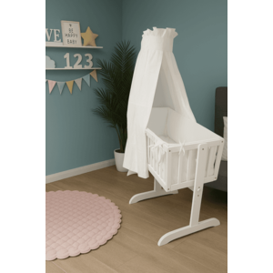 Set lenjerie si accesorii pentru Leagan din Lemn White imagine