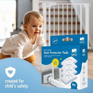 Set 4 Protectii perete pentru Poarta de siguranta copii Sipo Alb universale imagine