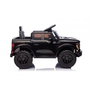 Masinuta electrica pentru copii Ford Raptor F-150 Black cu licenta, faruri led, muzica, 2 motoare, acumulator 12V4, 5Ah, deschidere usi, slow start, spatiu de depozitare imagine
