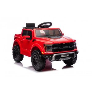 Masinuta electrica pentru copii Ford Raptor F-150 Red cu licenta, faruri led, muzica, 2 motoare, acumulator 12V4, 5Ah, deschidere usi, slow start, spatiu de depozitare imagine