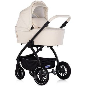 Carucior 3 in 1 pentru copii Chipolino Prestige Cashmere, reversibil, cadru din aluminiu, roti cu suspensii, greutate admisa 22 kg imagine