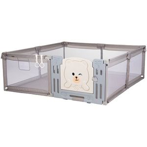 Tarc de joaca Chipolino Amico Beige 200x180 cm cu usa si 2 inele ajutatoare imagine