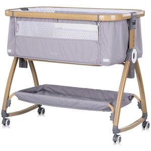Patut co-sleeper Chipolino Charisma Platinum Wood cu laterala culisanta si functie de leagan imagine