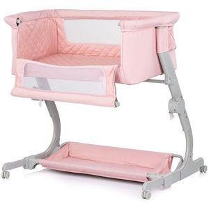 Patut co-sleeper Chipolino Eleganza Pink Marshmallow cu laterala culisanta si pozitie anti-reflux imagine