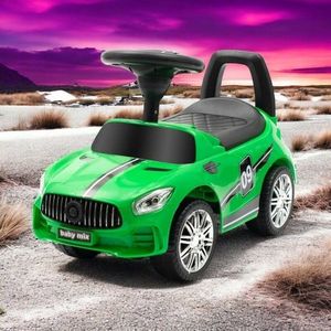 Masinuta de impins Baby Mix Racer Green cu sunete, suport jucarii sub sezut si spatar confortabil, 12 luni+, greutate admisa 25 km imagine