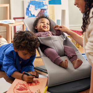 Balansoar pentru copii BabyBjorn Bliss Sand Grey 3D Jersey imagine