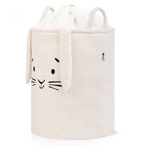 Cos pliabil cu manere rezistente Premium Fluffy Toy Boucle Rabbit Cream 43 litri imagine