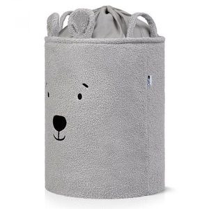 Cos pliabil cu manere rezistente Premium Fluffy Toy Boucle Bear Grey 43 litri imagine