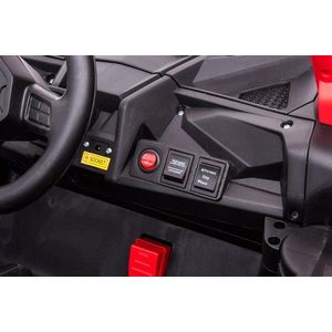 Masinuta electrica pentru 2 copii Nichiduta UTV Racing Pink 12V, telecomanda 2.4G, usi cu deschidere, faruri led, pornire la buton, muzica, centura de siguranta, slow start, capota realista cu deschidere imagine