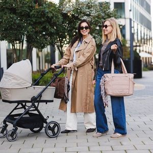 Geanta mamicii Babyono Camy Bej pentru carucior imagine