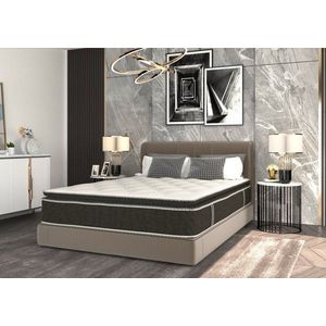 Saltea cu arcuri si memorie Somnexpert top confort 140x200x30 cu topper integrat imagine