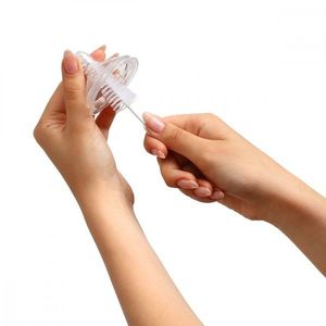 Perie biberon si tetina Babyono cu burete Bej imagine