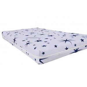 Saltea ortopedica cu spuma poliuretanica Somnart 70x140x10 cm husa impermeabila, model stele imagine