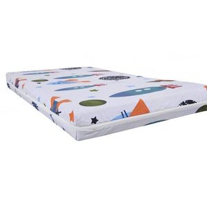 Saltea cu memorie Somnart Memory 70x140x10 cm husa impermeabila, model Rachete imagine