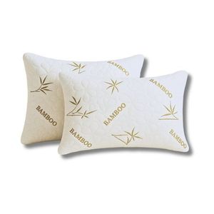 Set 2 perne Somnart Belina Bamboo din microfibra, lavabile la masina 50 x 70 cm imagine