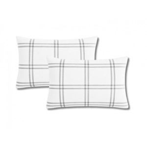 Set 2 perne Somnart Belina Grid din microfibra, lavabile la masina 50 x 70 cm imagine