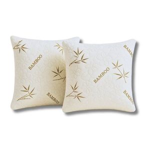 Set 2 perne Somnart Belina Bamboo din microfibra, lavabile la masina 60 x 60 cm imagine