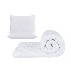 Set Somnart cu pilota 180 x 200 cm si 2 perne nematlasate 50 x70 cm alb imagine