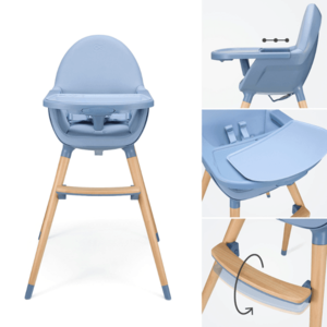Scaun de masa 2 in 1 Kinderkraft Fini 2 Nordic Breeze imagine