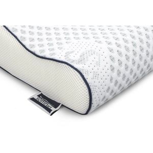 Perna anatomica cu memorie Somnart Silver Memory cu husa detasabila si lavabila 30 x 50 cm imagine
