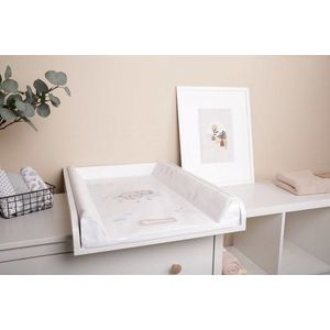 Saltea de infasat Sensillo Pastel Bear 70x49 cm cu intaritura, margine de protectie antirasturnare si suprafata impermeabila imagine