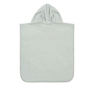 Poncho de baie pentru copii Sensillo Grey cu gluga si urechiuse decorative, material bumbac, inchidere cu capse, dimensiune 55x60 cm imagine