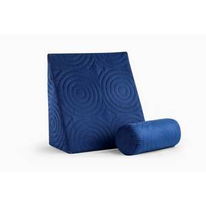 Perna Somnart Relax TV ortopedica pentru citit, antireflux, cu husa detasabila, rezistenta la spalari multiple, albastru 60 x 68 x 30 cm imagine