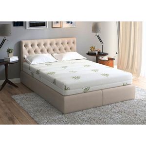 Saltea cu memorie Somnart XXL Memory Plus 200x200x25 cm husa Aloe Vera imagine