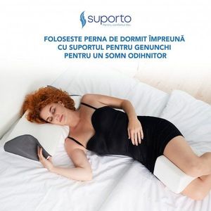 Perna ortopedica cervicala din spuma cu memorie si extensii Suporto imagine