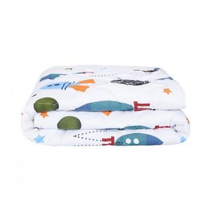 Pilota din bumbac Somnart cu imprimeu rachete 200 x 220 cm, 300 gsm imagine