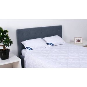 Pilota de vara Somnart din microfibra striata cu model lacrimi, alba 150 x 200 cm 200 g imagine