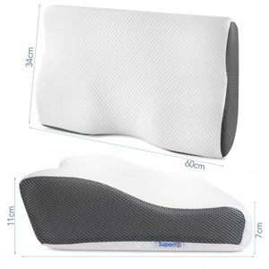 Set 4 perne cu suport pentru gat din spuma cu memorie Suporto 60 x 34 x 117 cm cu perforatii imagine