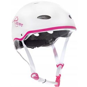 Casca protectie copii RAVEN F511, marimea S alb-roz imagine