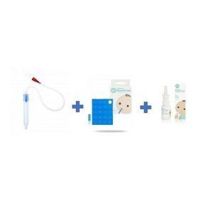 Kit aspirator nazal 3 in 1 FridaBaby, spray cu apa de mare, 10 filtre igienice, testat si recomandat de pediatrii suedezi, fara ftalati si BPA imagine