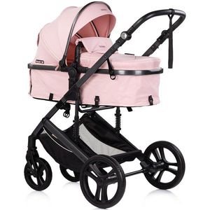 Carucior transformabil 3 in 1 pentru copii Chipolino Amore Powder Pink cu suspensii, sezut reversibil, accesorii, greutate suportata 22 kg imagine