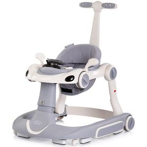 Premergator 5 in 1 pentru copii Chipolino Happy Walker Grey cu sezut ajustabil pe inaltime, maner parental detasabil, panou muzical imagine